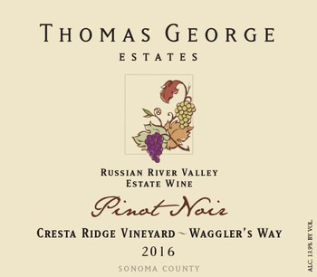2016 Pinot Noir Cresta Ridge Estate Single Vineyard Waggler's Way