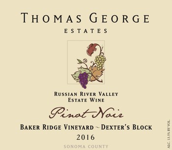 2016 Pinot Noir Baker Ridge Estate Single Vineyard Dexter's Block