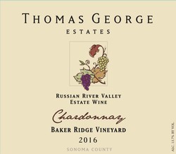 2016 Chardonnay Baker Ridge Estate Single Vineyard